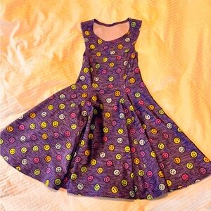 Colorful Terez Smiley Face Fit and Flare Dress